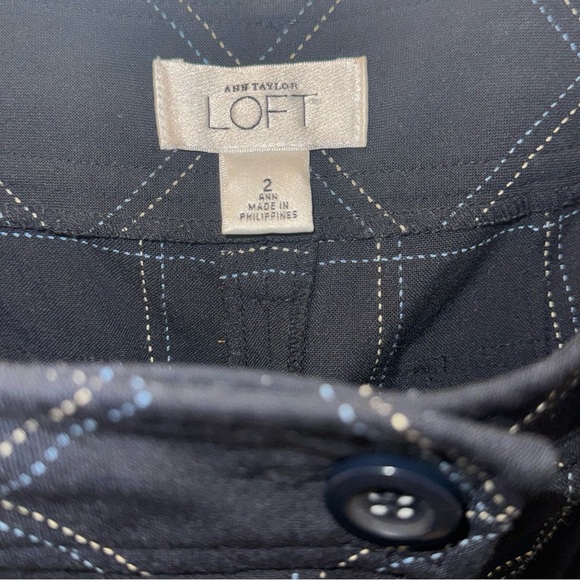 LOFT window pane black straight leg Trousers - Picture 7 of 9